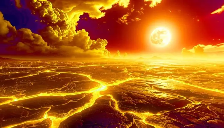 лавовый мир с сернистой атмосферой